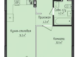 Продажа однокомнатной квартиры, 35.6 м2, село Первомайский, жилой комплекс Город Оружейников, 22, ЖК Город Оружейников