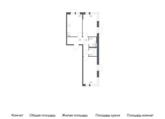 Продаю 2-комнатную квартиру, 57.4 м2, Московская область, жилой комплекс Квартал Авиаторов, к8