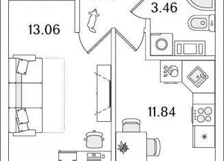 Продажа однокомнатной квартиры, 32 м2, Санкт-Петербург, метро Лесная