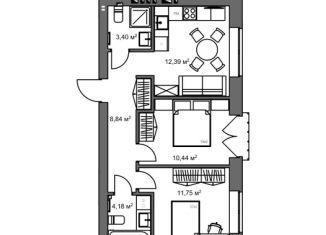 Продается 2-комнатная квартира, 51 м2, село Ленино, Рудничная улица