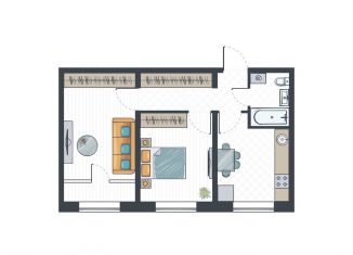 Продаю 2-ком. квартиру, 51.3 м2, Киров, ЖК Ривер Парк