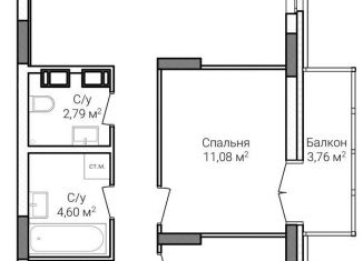 Продается трехкомнатная квартира, 74 м2, Нижний Новгород, метро Горьковская, улица Героя Советского Союза Аристархова