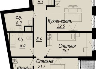 Двухкомнатная квартира на продажу, 88.7 м2, Санкт-Петербург, муниципальный округ Аптекарский Остров