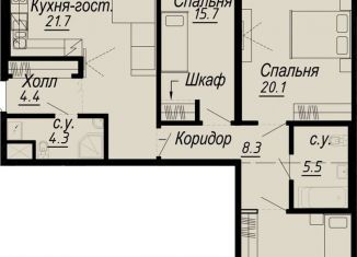 Продается трехкомнатная квартира, 99 м2, Санкт-Петербург, муниципальный округ Аптекарский Остров