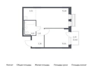 Однокомнатная квартира на продажу, 39.4 м2, село Лайково