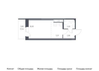 Продам квартиру студию, 22.5 м2, Колпино, Балканская дорога, 12к2, ЖК Новое Колпино