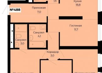 Продам 3-комнатную квартиру, 93.2 м2, Екатеринбург, ЖК Ольховский Парк