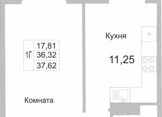 1-комнатная квартира на продажу, 37.6 м2, деревня Борисовичи, улица Героя России Досягаева, 1