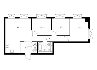 Продам 3-ком. квартиру, 74.1 м2, Москва, метро Свиблово