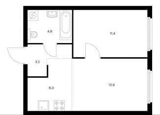 Продам двухкомнатную квартиру, 38.6 м2, Москва, ЖК Барклая 6