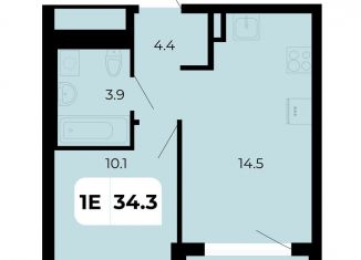 Продается 1-комнатная квартира, 34.3 м2, поселок Верхнетемерницкий