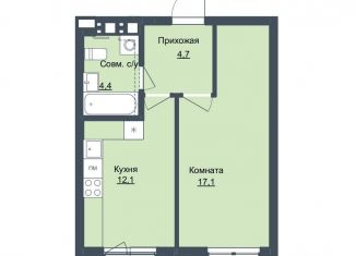Продаю 1-комнатную квартиру, 38.1 м2, Ижевск, Северо-Западный жилой район