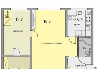 Продажа 2-комнатной квартиры, 46.1 м2, Санкт-Петербург, шоссе Революции, 33к5, шоссе Революции