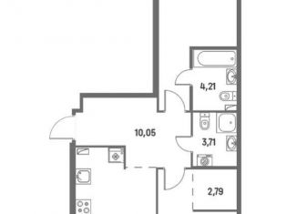 Продам 2-комнатную квартиру, 71.7 м2, Санкт-Петербург, метро Гражданский проспект, Токсовская улица