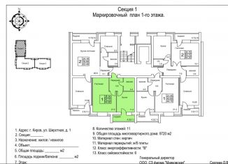 Продаю 1-ком. квартиру, 44.8 м2, Киров, Широтная улица, 1, Ленинский район