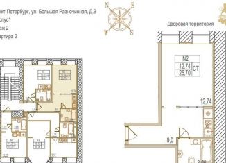 Продам квартиру студию, 25.7 м2, Санкт-Петербург, Большая Разночинная улица, 9, Большая Разночинная улица