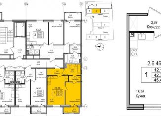 Продается 1-комнатная квартира, 43.5 м2, Санкт-Петербург, Нейшлотский переулок, 21, Нейшлотский переулок