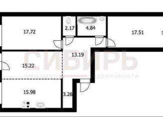 Продается 3-комнатная квартира, 93.4 м2, Новосибирск, улица Дуси Ковальчук, 238, ЖК Дом на Плановой