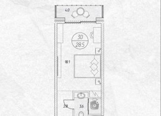 Квартира на продажу студия, 28.5 м2, Сочи, Курортный проспект, 108Г, микрорайон Приморье