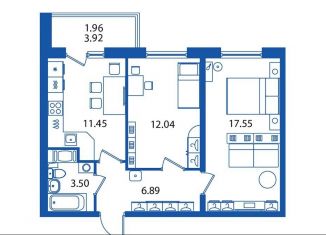 Продажа 2-комнатной квартиры, 52.5 м2, Санкт-Петербург, ЖК Полис Приморский, проспект Авиаконструкторов, 63