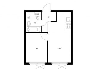 Продается 1-ком. квартира, 32.5 м2, Люберцы