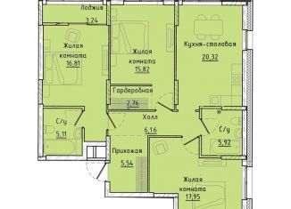 Продается 3-комнатная квартира, 98 м2, Екатеринбург, Машинная улица, 1В/2, ЖК Клевер Парк