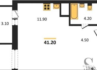Продажа однокомнатной квартиры, 41.4 м2, Новосибирск, улица Фрунзе, с1, Дзержинский район