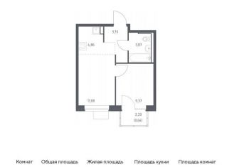 1-комнатная квартира на продажу, 33.5 м2, Москва, САО
