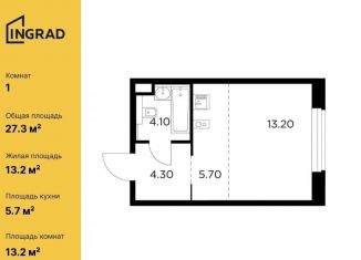 Продам квартиру студию, 27.3 м2, Мытищи, жилой комплекс Белый Grad, к11.2