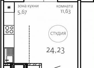 Продаю квартиру студию, 24.2 м2, Челябинск