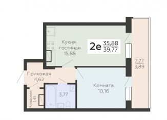 Продажа 2-комнатной квартиры, 39.8 м2, Воронежская область