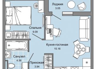 Продается двухкомнатная квартира, 33 м2, Ульяновская область