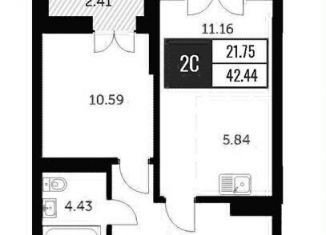 Продажа 2-комнатной квартиры, 42.4 м2, Новосибирск, Октябрьский район