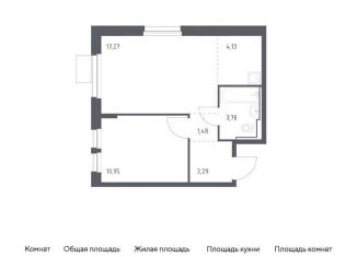 Продам однокомнатную квартиру, 40.9 м2, Московская область