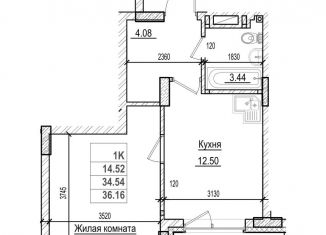 1-комнатная квартира на продажу, 36.2 м2, Новосибирск, Фабричная улица, 65/1, Железнодорожный район