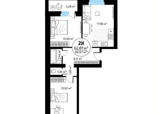 Продается 2-комнатная квартира, 62.6 м2, Самара, метро Юнгородок, микрорайон Новая Самара, ск58