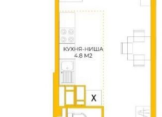 Продам квартиру студию, 33 м2, Пенза, Побочинская улица, с14