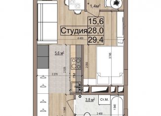 Продам квартиру студию, 28 м2, Жуковский