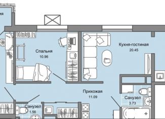 Продажа 3-комнатной квартиры, 65 м2, Ульяновск, жилой комплекс Юлла, 2