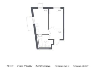 Продам 1-комнатную квартиру, 36.5 м2, посёлок Песочный, жилой комплекс Курортный квартал, 2