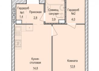 Продам 1-ком. квартиру, 39.7 м2, Удмуртия, жилой комплекс Санвилл, 5