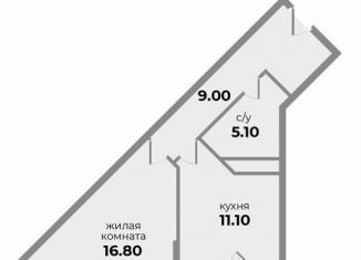 Продам 1-ком. квартиру, 42 м2, Михайловск, Прекрасная улица, 17