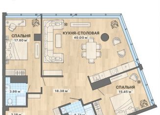Продается двухкомнатная квартира, 103.5 м2, Екатеринбург, метро Площадь 1905 года, улица Маршала Жукова, 16