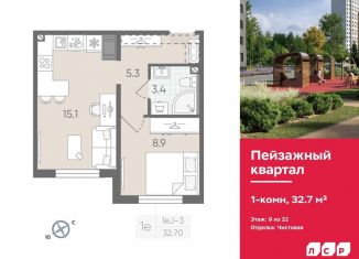 Продам 1-комнатную квартиру, 32.7 м2, Санкт-Петербург