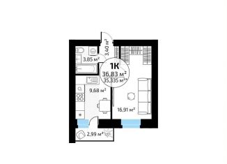 Продаю однокомнатную квартиру, 36.8 м2, Самара, метро Юнгородок