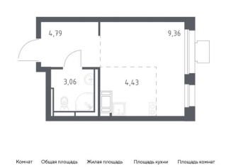 Продается квартира студия, 21.6 м2, Московская область, жилой комплекс Томилино Парк, к5.4
