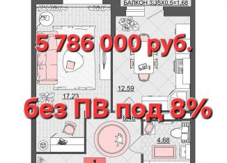 Продажа однокомнатной квартиры, 44.6 м2, Краснодар, микрорайон Завод Радиоизмерительных Приборов