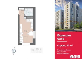 Квартира на продажу студия, 23 м2, Санкт-Петербург, муниципальный округ Большая Охта
