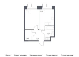 Продается однокомнатная квартира, 34.7 м2, Москва, многофункциональный комплекс Тропарево Парк, к2.3