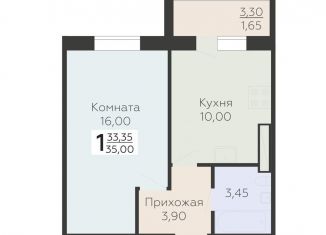 Продам 1-комнатную квартиру, 35 м2, Всеволожск